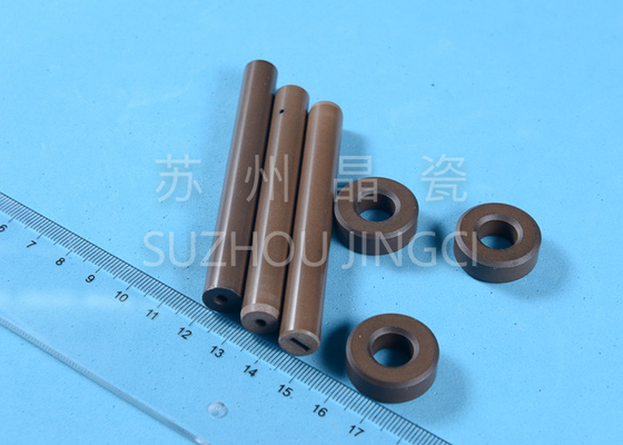 Warna Kopi Poros Keramik Alumina 95% Dengan Ketahanan Abrasi Tinggi
