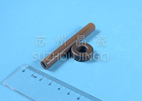95% Brown Shaft Keramik Alumina φ10 dan bearing Circulating Pump Component High Anti-abrasi