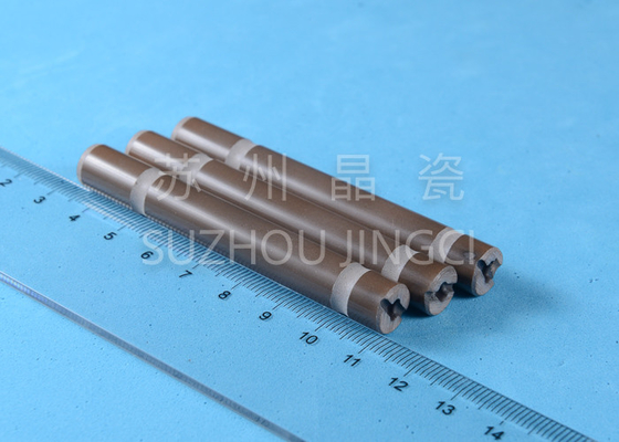 Komponen Pompa Coklat Alumina Poros Keramik Tahan Suhu Tinggi